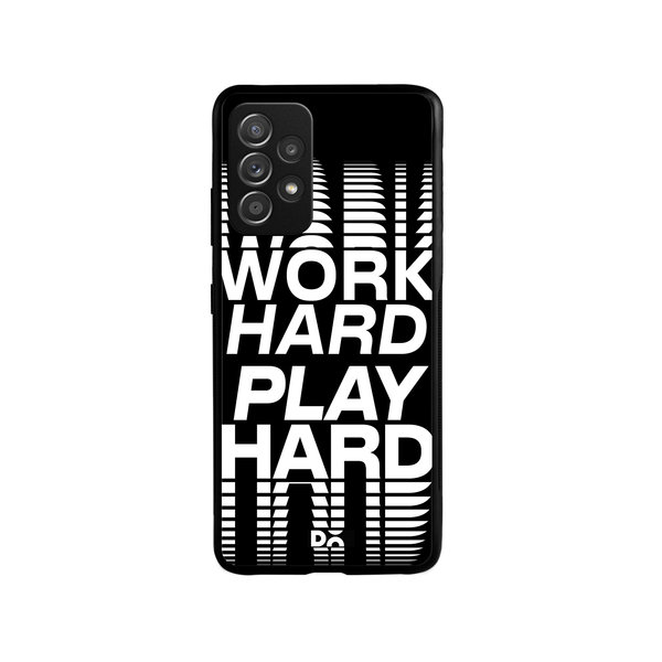 DailyObjects Work Hard Glass Case Cover For Samsung Galaxy A52