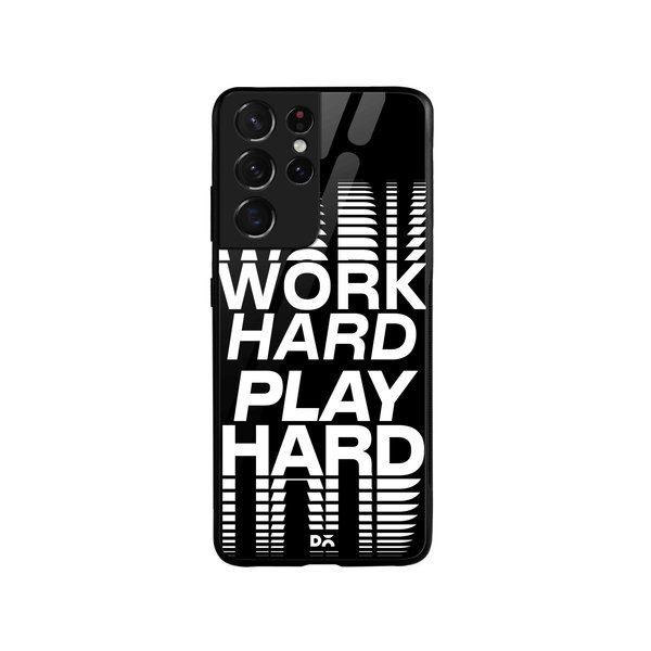

DailyObjects Work Hard Glass Case Cover For Samsung Galaxy S21 Ultra