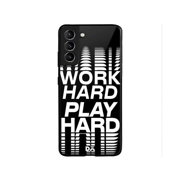 

DailyObjects Work Hard Glass Case Cover For Samsung Galaxy S22