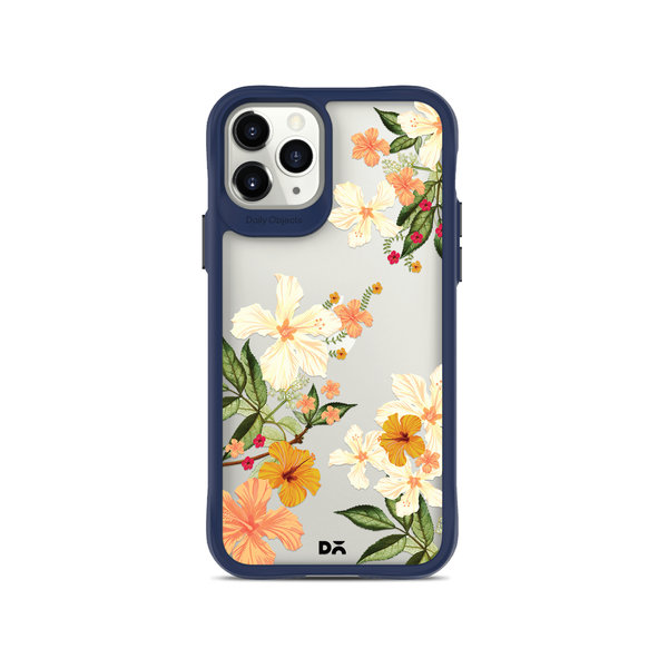 

DailyObjects Yellow Hibiscus Blue Hybrid Clear Case Cover For iPhone 11 Pro