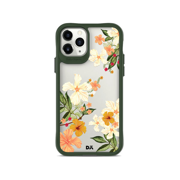 

DailyObjects Yellow Hibiscus Green Hybrid Clear Case Cover For iPhone 11 Pro Max