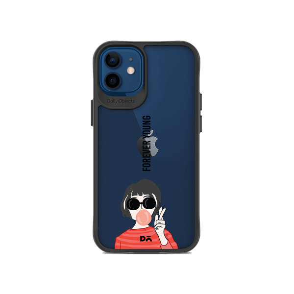 

DailyObjects Young At Heart Black Hybrid Clear Case Cover For iPhone 12