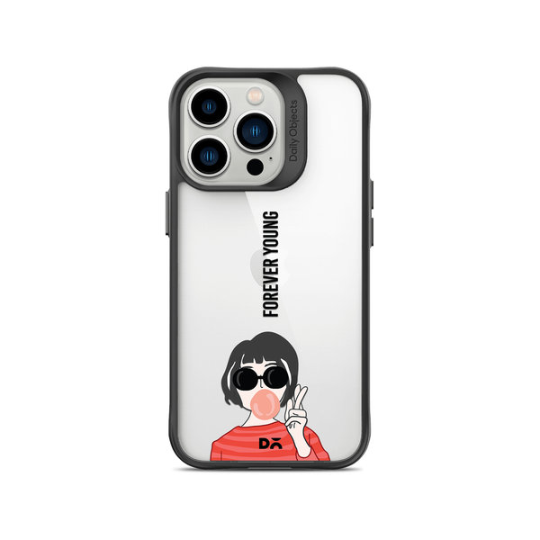 

DailyObjects Young At Heart Black Hybrid Clear Case Cover For iPhone 14 Pro