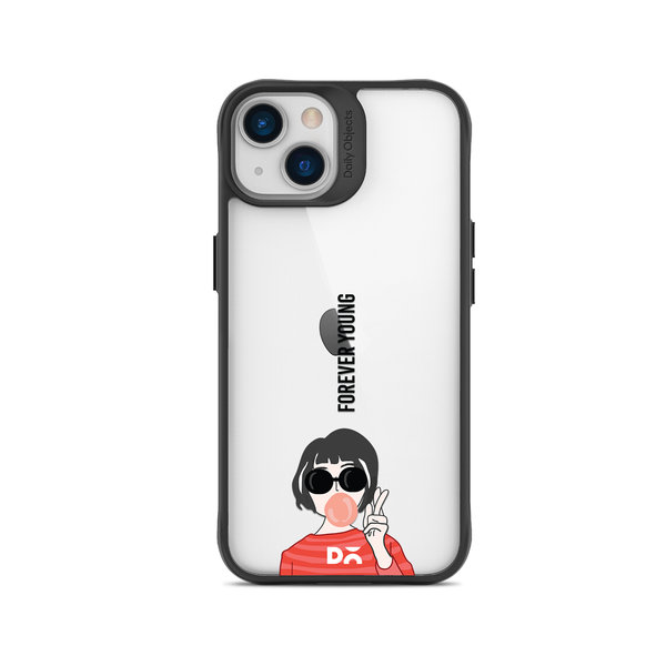 

DailyObjects Young At Heart Black Hybrid Clear Case Cover For iPhone 15 Plus