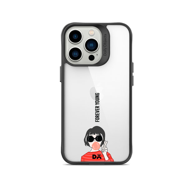 

DailyObjects Young At Heart Black Hybrid Clear Case Cover For iPhone 15 Pro Max