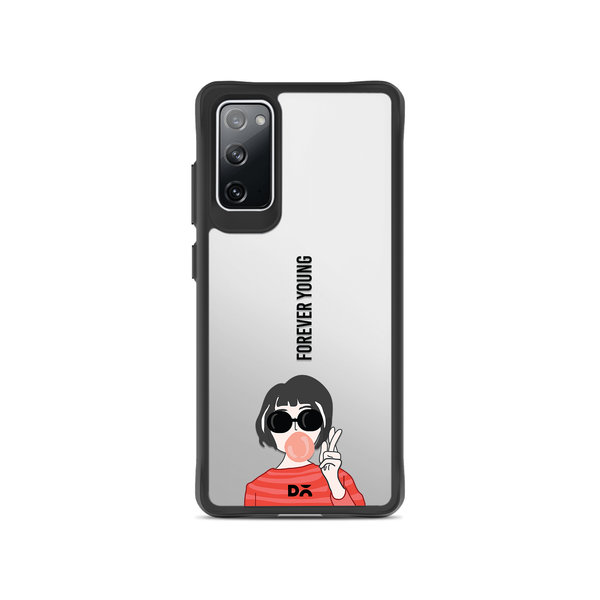 

DailyObjects Young At Heart Black Hybrid Clear Case Cover For Samsung Galaxy S20 FE