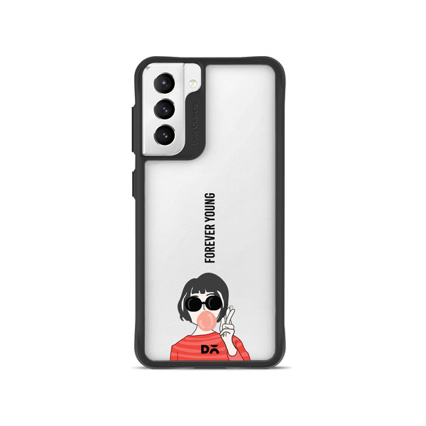 

DailyObjects Young At Heart Black Hybrid Clear Case Cover For Samsung Galaxy S22 Plus
