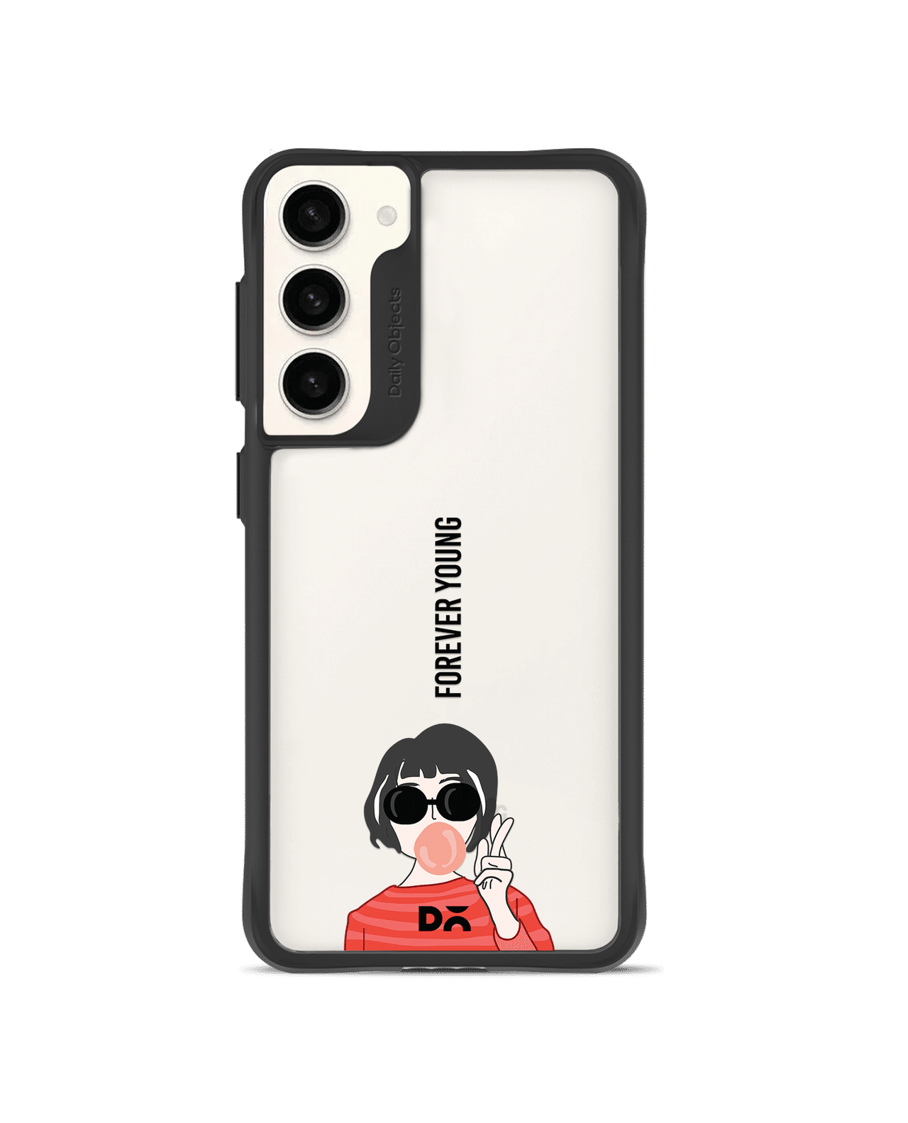 Young At Heart Black Hybrid Clear Case Cover For Samsung Galaxy S23 Plus