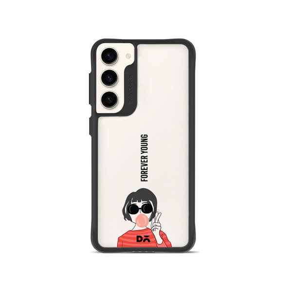 

DailyObjects Young At Heart Black Hybrid Clear Case Cover For Samsung Galaxy S23 Plus