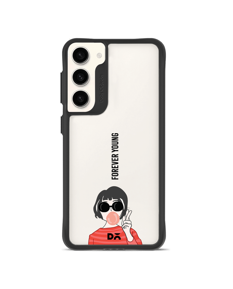 Young At Heart Black Hybrid Clear Case Cover For Samsung Galaxy S23 Plus