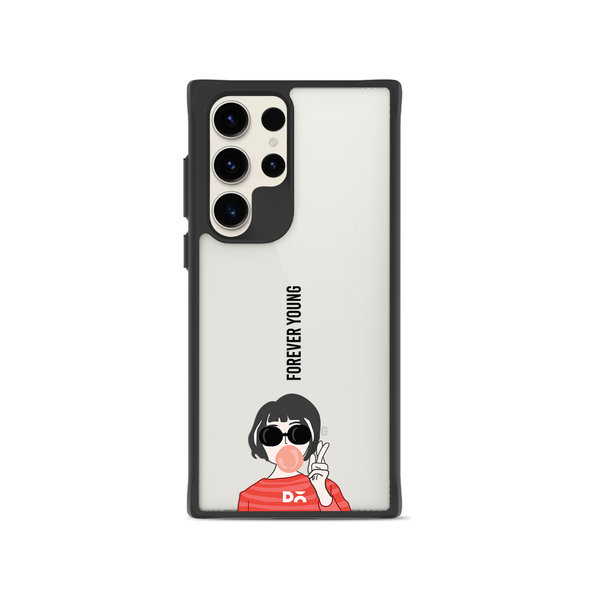 

DailyObjects Young At Heart Black Hybrid Clear Case Cover For Samsung Galaxy S23 Ultra