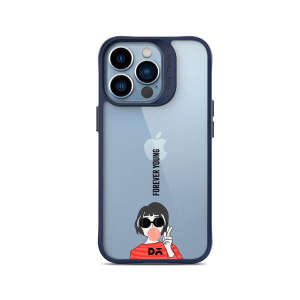 

DailyObjects Young At Heart Blue Hybrid Clear Case Cover For iPhone 14 Pro