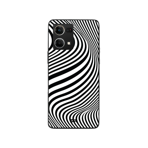 

DailyObjects Zebra Waves Glass Case Cover For Oppo F21 Pro