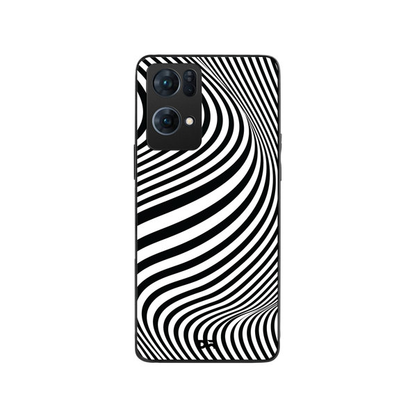 

DailyObjects Zebra Waves Glass Case Cover For Oppo Reno 7 Pro