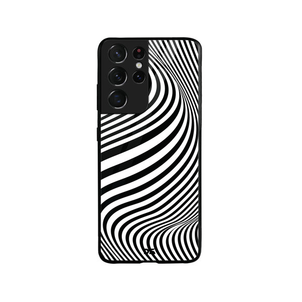 

DailyObjects Zebra Waves Glass Case Cover For Samsung Galaxy S21 Ultra