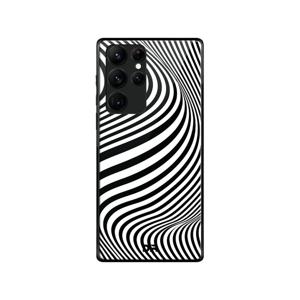 

DailyObjects Zebra Waves Glass Case Cover For Samsung Galaxy S22 Ultra