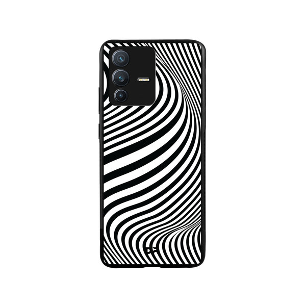 

DailyObjects Zebra Waves Glass Case Cover For Vivo V23