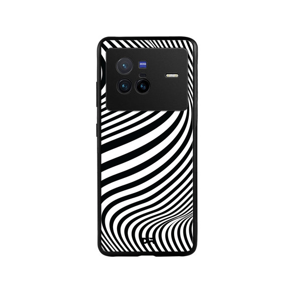 

DailyObjects Zebra Waves Glass Case Cover For Vivo X80