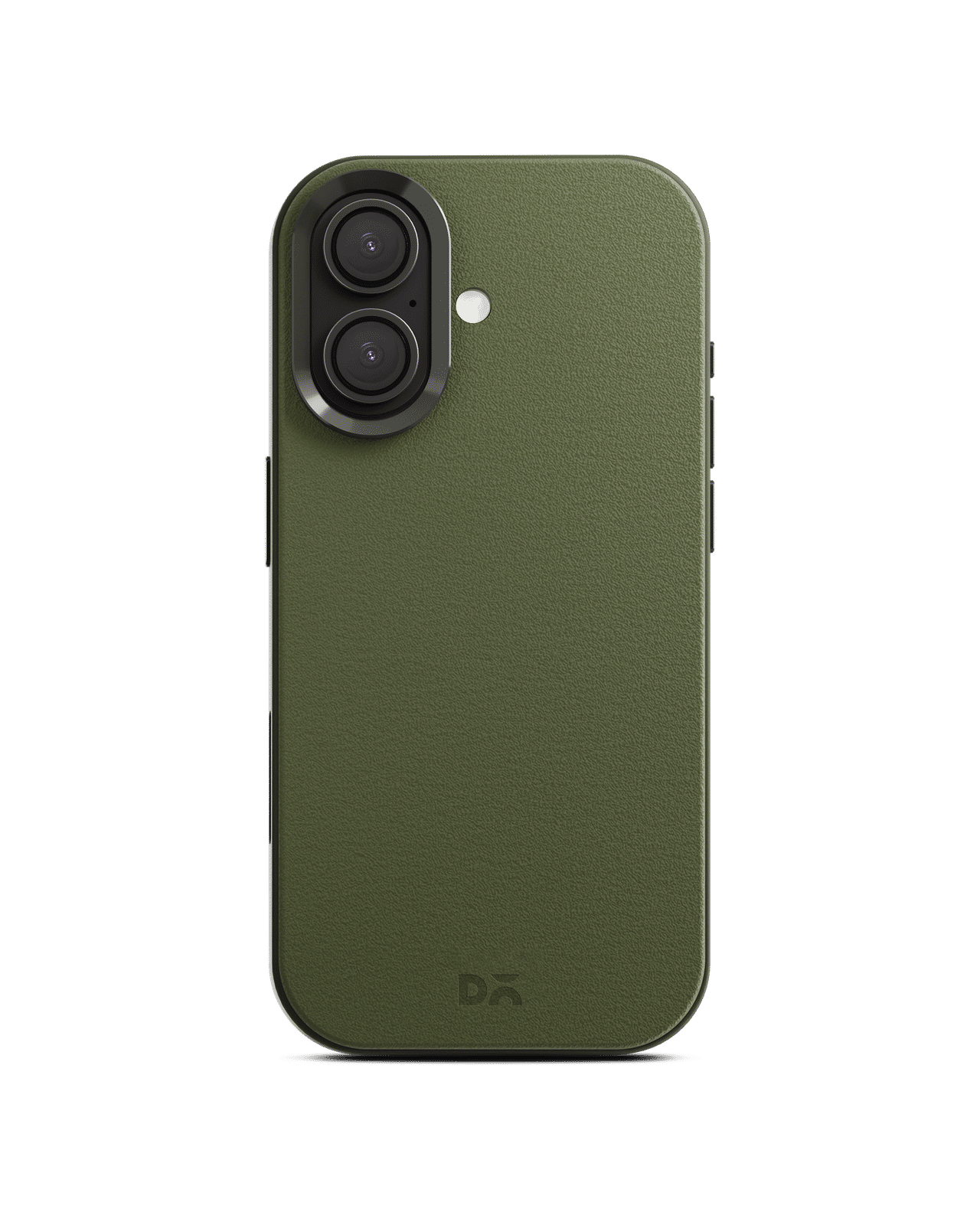 Green-Olive Leatherite MagSafe Phone Case Cover for iPhone 16 Plus