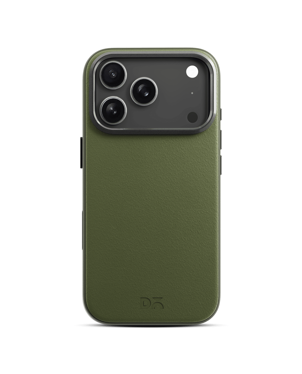 Green-Olive Leatherite MagSafe Phone Case Cover for iPhone 17 Pro