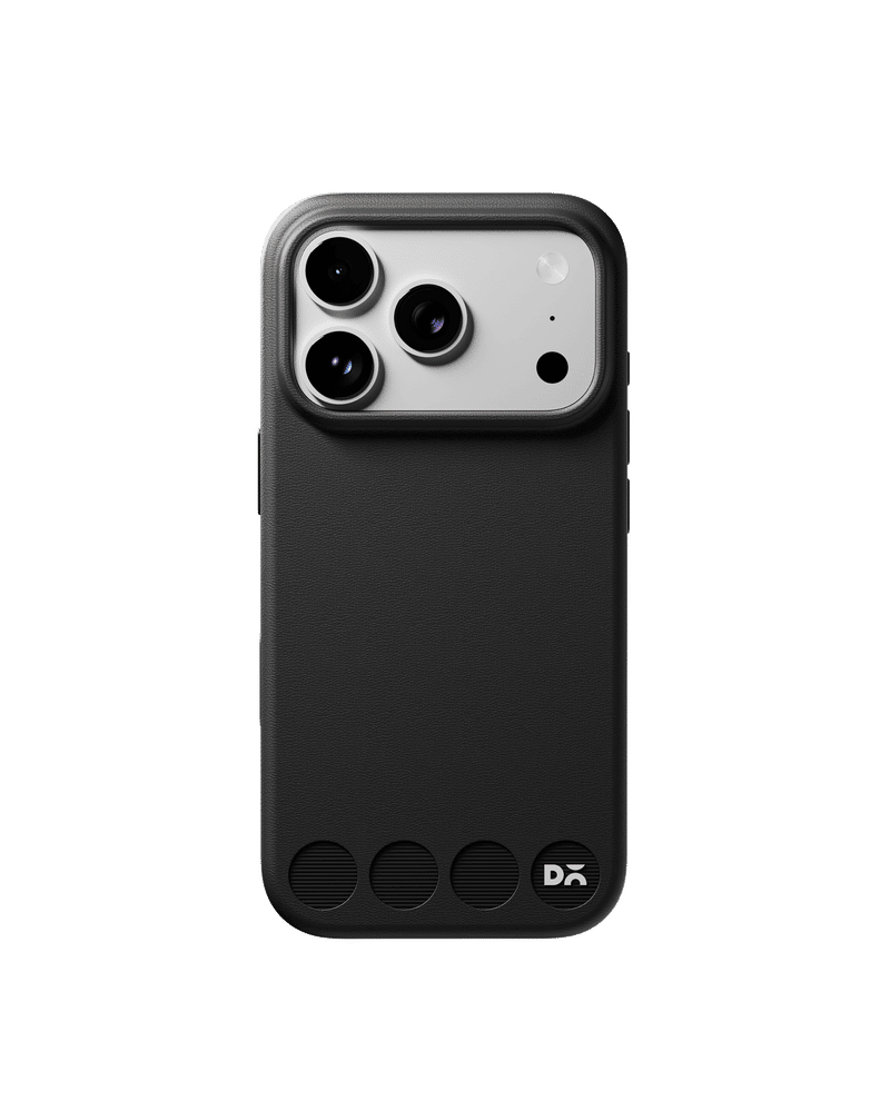 Iris Black Stack Leatherette Phone Case for iPhone 17 Pro