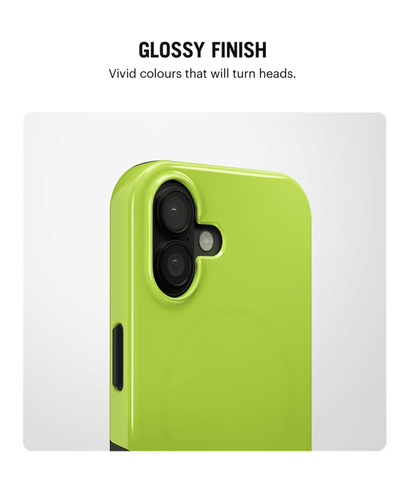 Lime Enamel Bumper MagSafe iPhone 16 Case | Enamel Lime