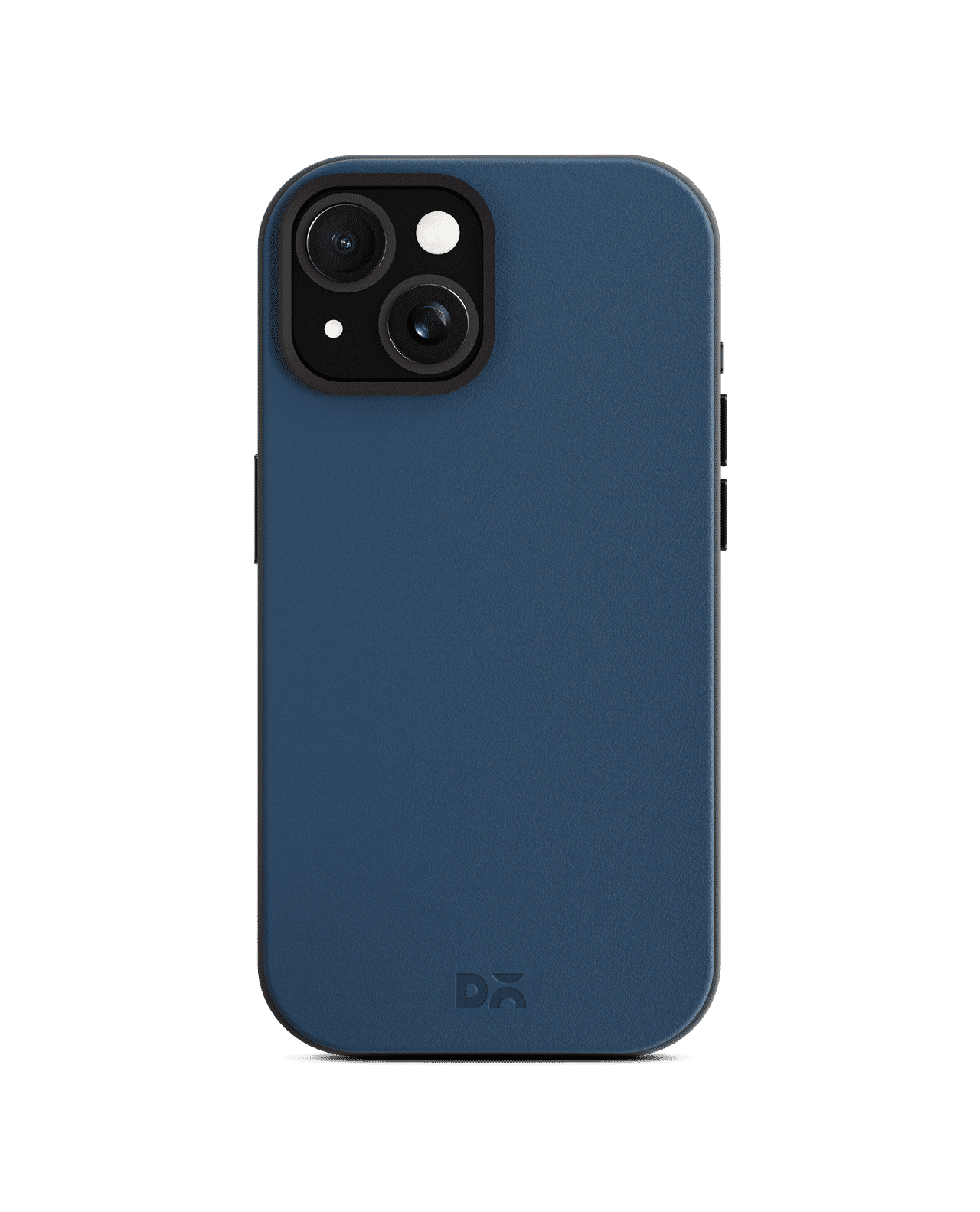 Navy Blue-Grey Leatherite MagSafe Phone Case Cover for iPhone 15