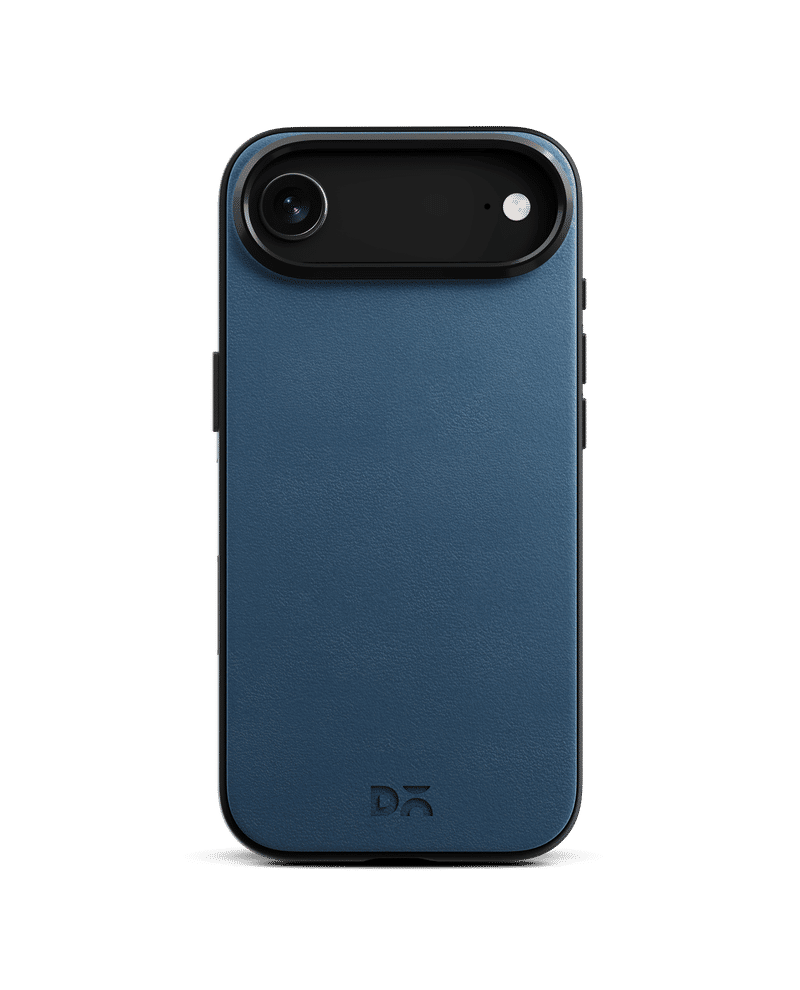 Navy Blue-Grey Leatherite MagSafe Phone Case Cover for iPhone Air