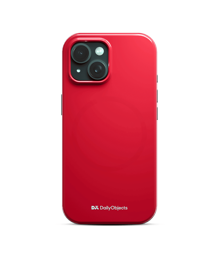 Red Enamel Bumper MagSafe iPhone 13 Mini Case | Enamel Red