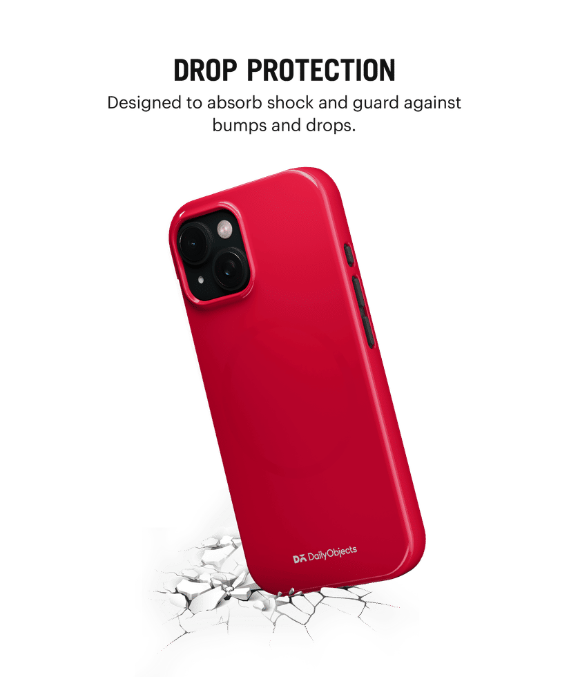 Red Enamel Bumper MagSafe iPhone 14 Case | Enamel Red - Iphone 14