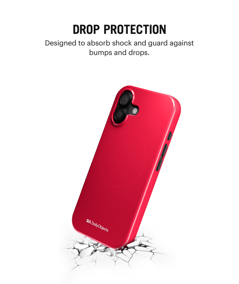 Red Enamel Bumper MagSafe iPhone 16 Case Enamel Red Iphone 16