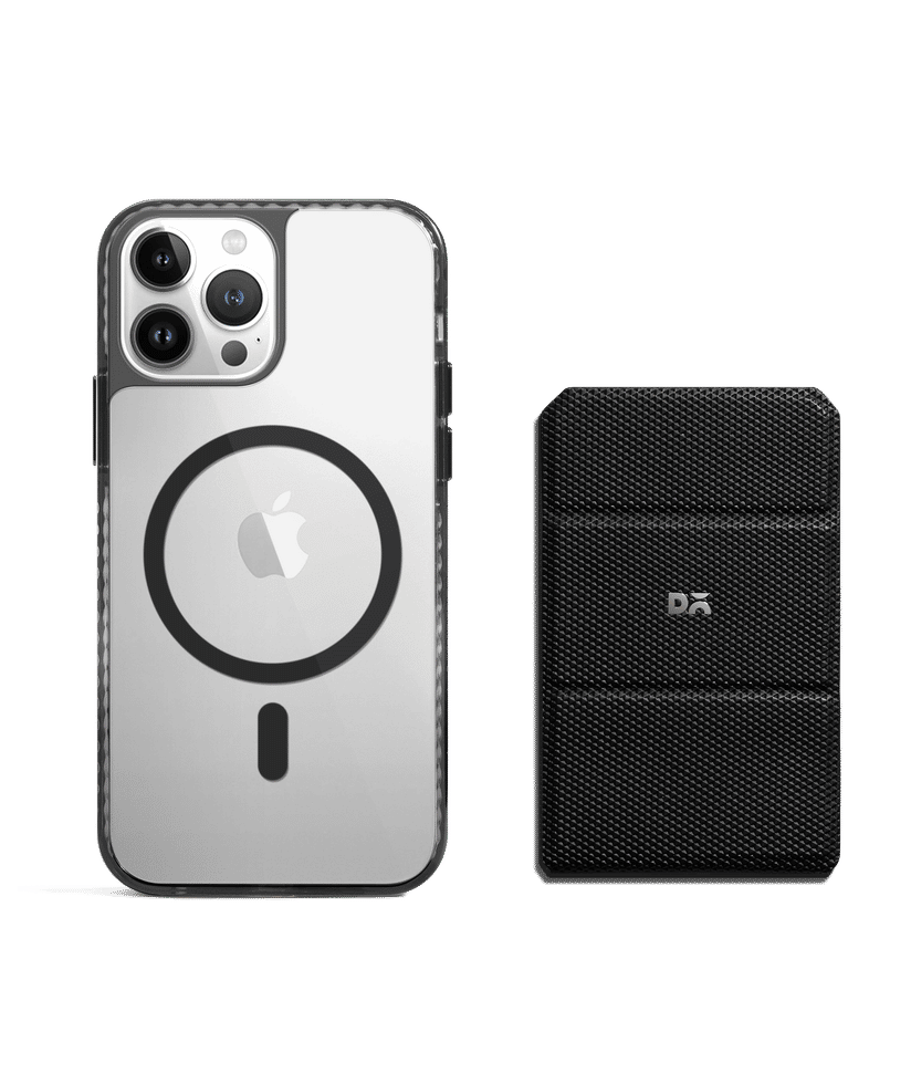 Stride Clear MagSafe Phone Case Cover Angle MagSafe Wallet Stand  Combo For iPhone 15 Pro Max