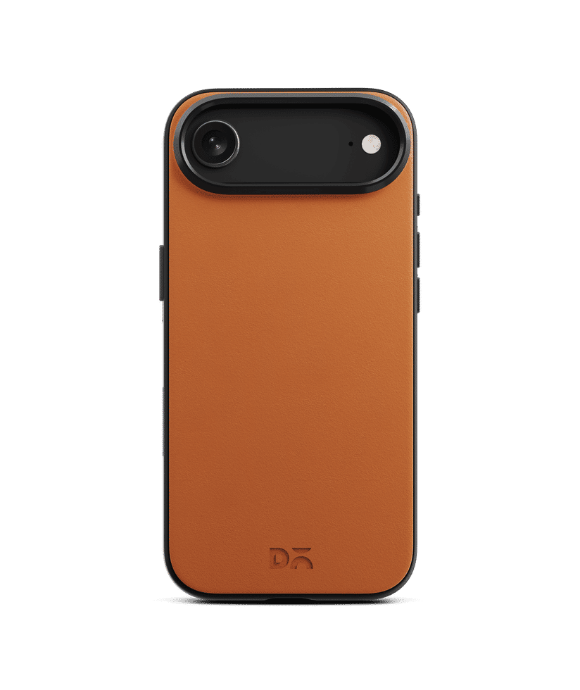 Tan-Grey Leatherite MagSafe Phone Case Cover for iPhone 17 Air