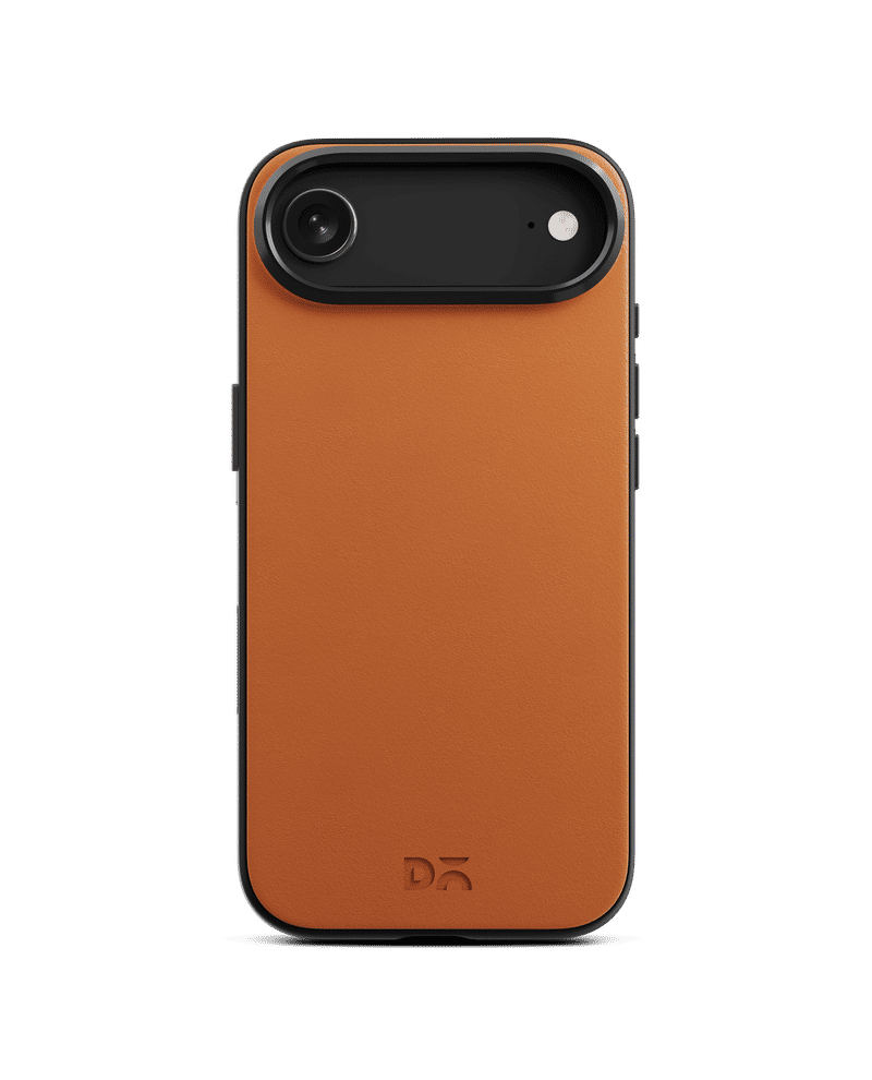 Tan-Grey Leatherite MagSafe Phone Case Cover for iPhone Air