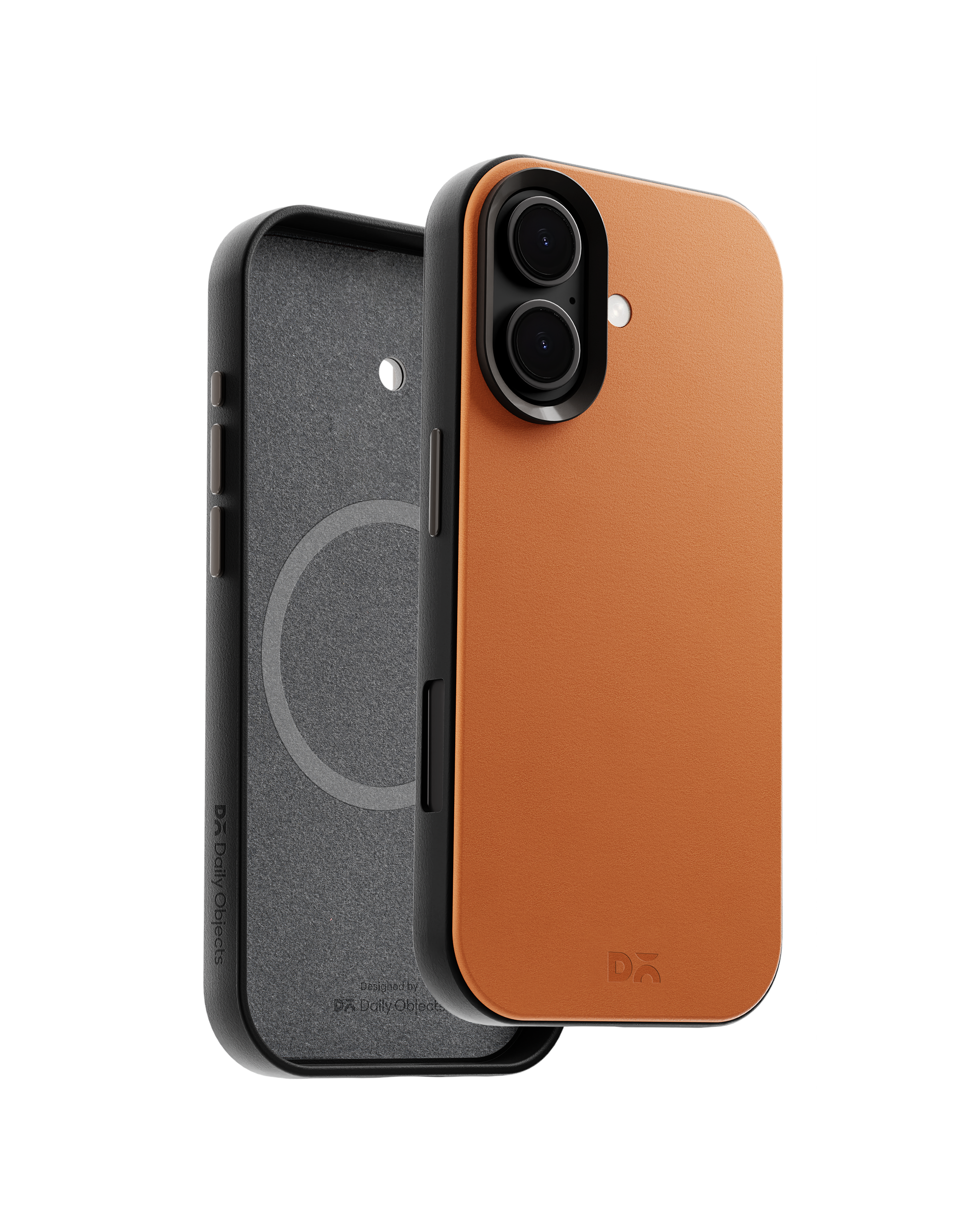 DailyObjects Tan-Grey Leatherite MagSafe Phone Case Cover