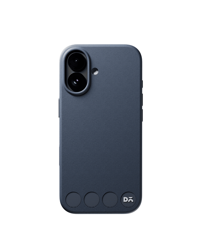 Twilight Blue Stack Leatherette Phone Case for iPhone 17