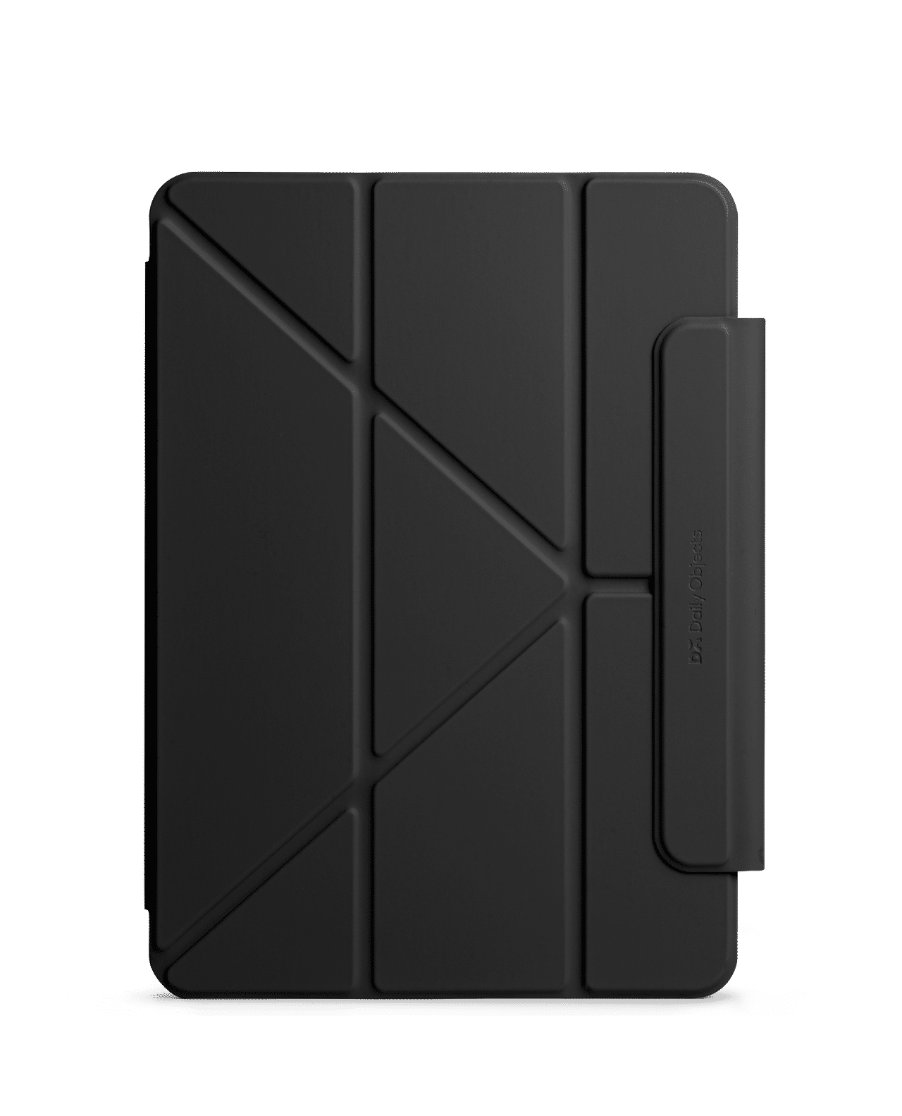 Black Pleat Y-Fold Magnetic iPad Case for iPad Pro 5 2021 12.9 Inch