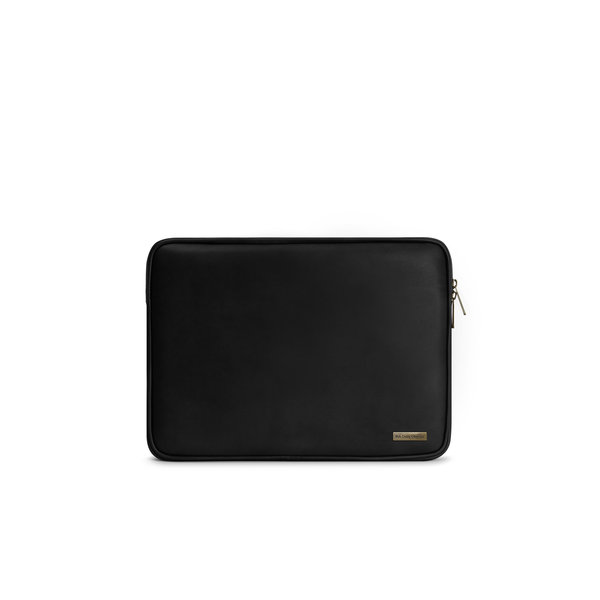 DailyObjects Black Vegan Leather Zippered Sleeve For Laptop MacBook 28cm 11