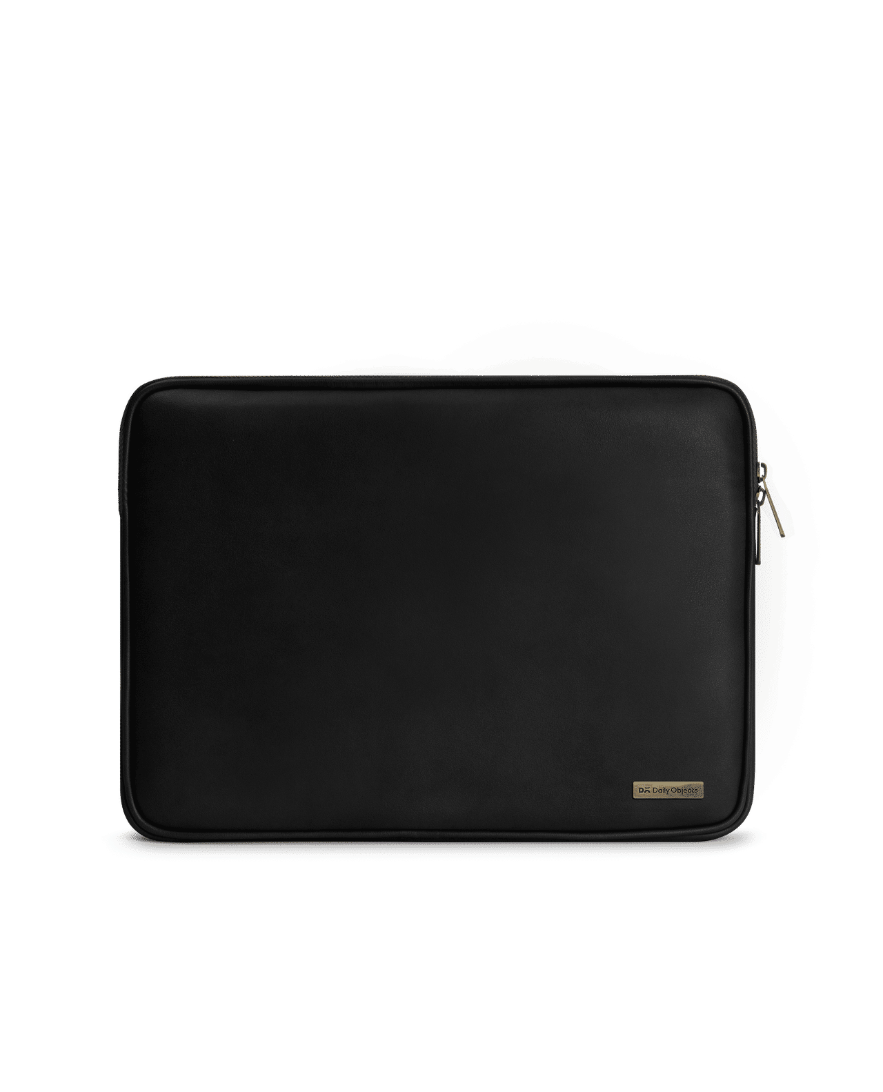 Black Vegan Leather Zippered Sleeve For Laptop/MacBook 35.56cm (14 inch)