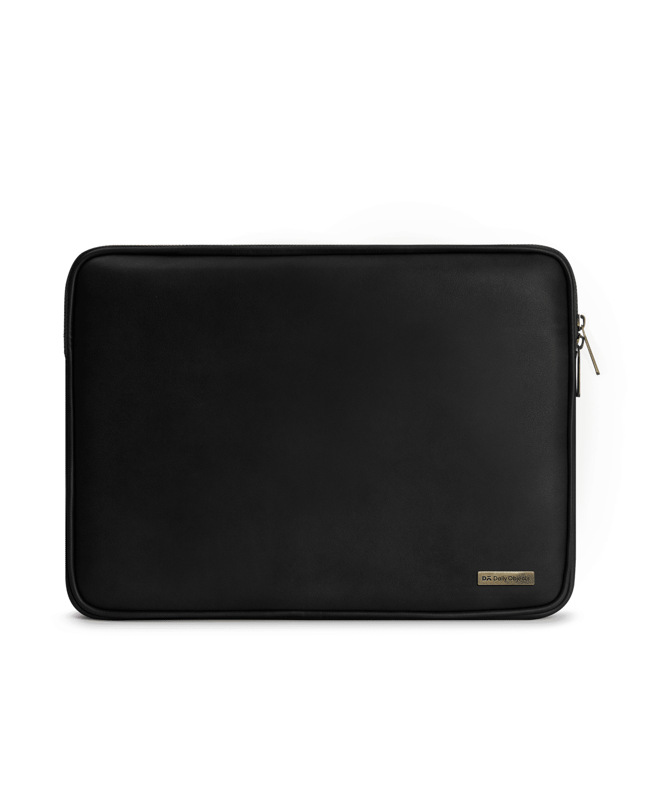 Black Vegan Leather Zippered Sleeve For Laptop/MacBook 38.01cm (15 inch)