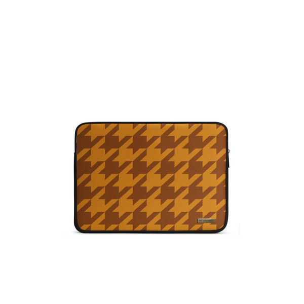 DailyObjects Brown Houndstooth Zippered Sleeve For Laptop MacBook 28cm 11 inch