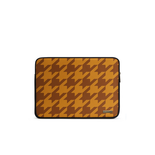 DailyObjects Brown Houndstooth Zippered Sleeve For Laptop MacBook 33 02cm 13 inch