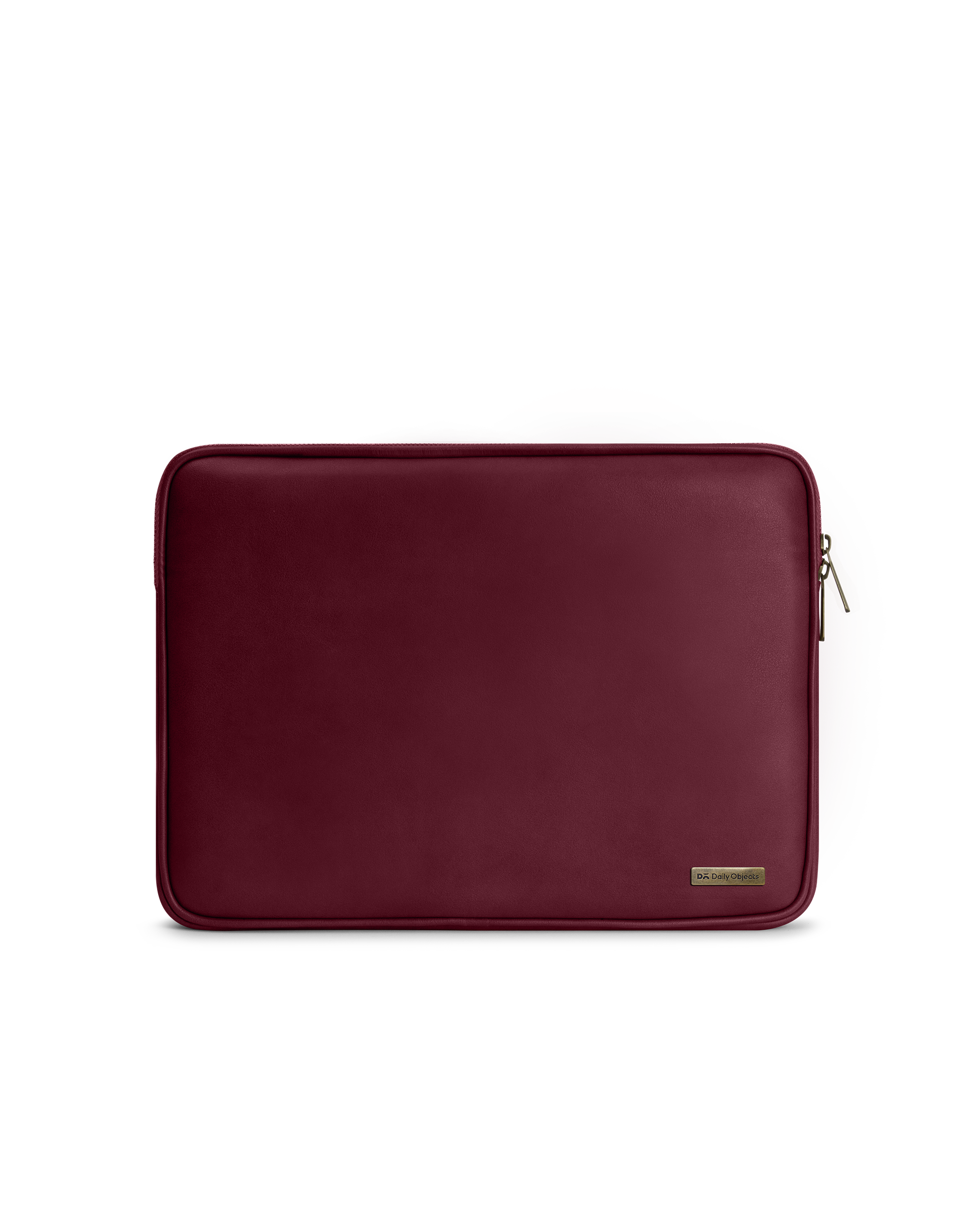 Burgundy Vegan Leather Zippered Sleeve For Laptop/MacBook (13 inch)