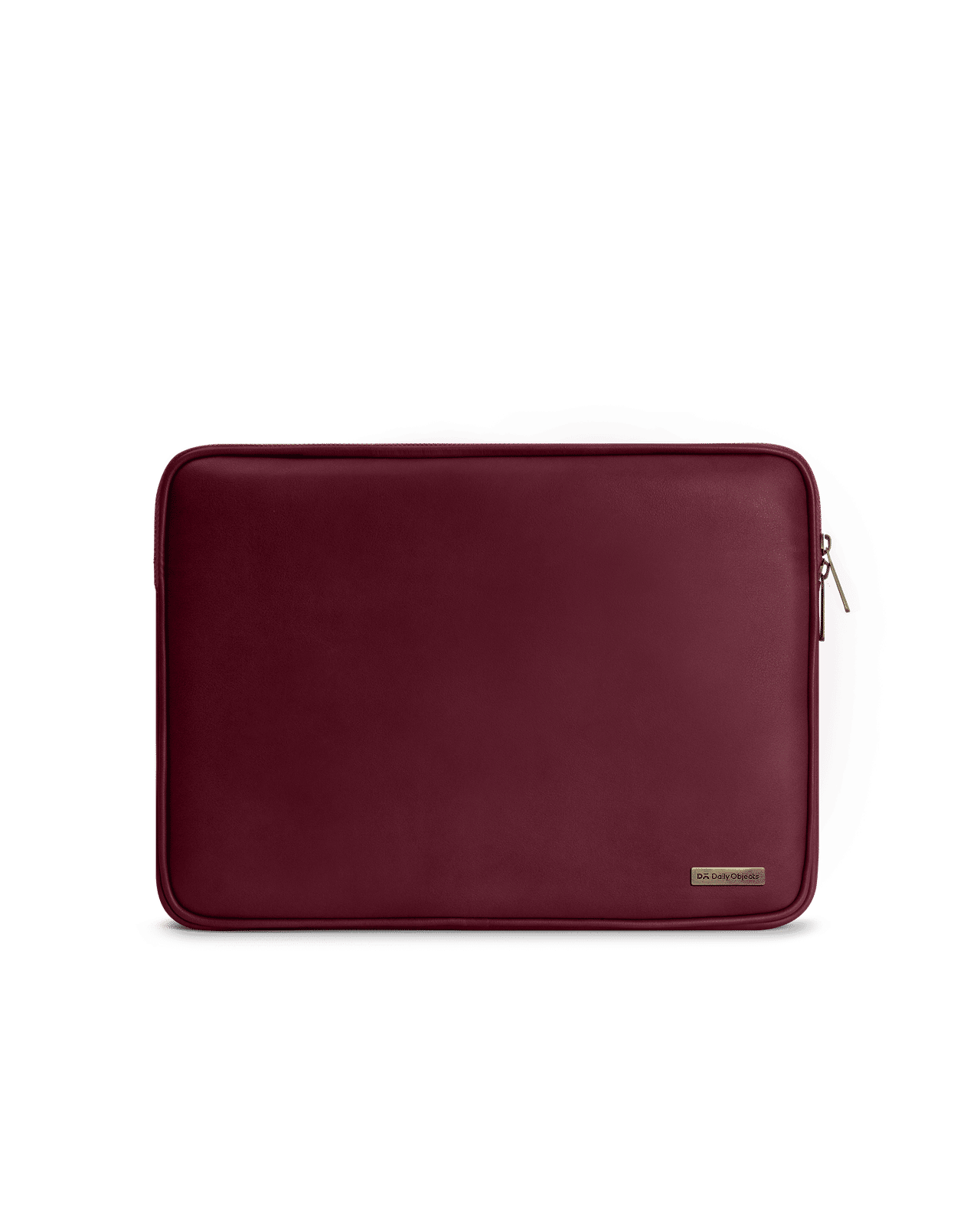 Burgundy Vegan Leather Zippered Sleeve For Laptop/MacBook 33.02cm (13 inch)