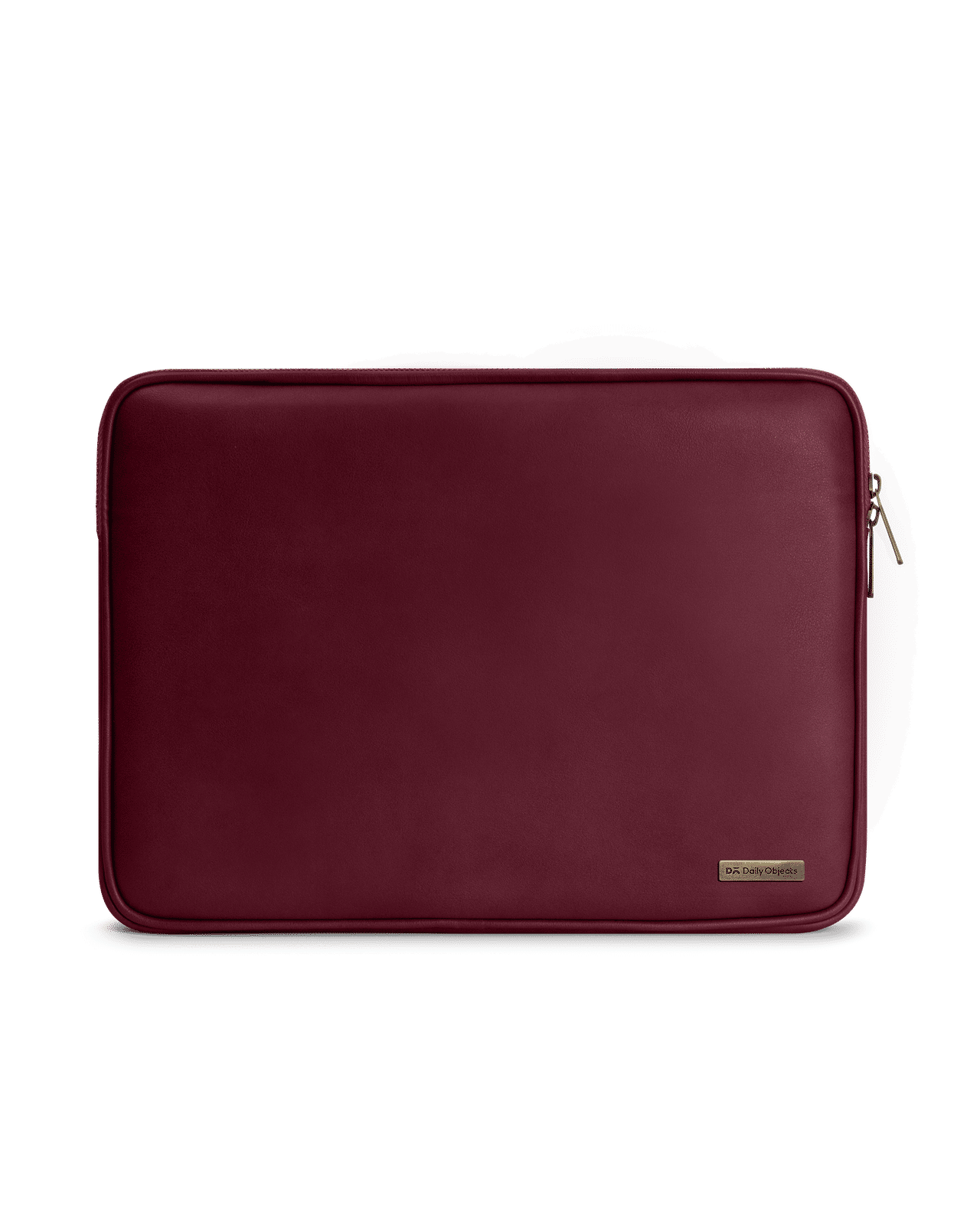 Burgundy Vegan Leather Zippered Sleeve For Laptop/MacBook 38.01cm (15 inch)