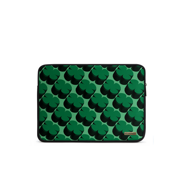 DailyObjects Green Clover Zippered Sleeve For Laptop MacBook 35 56cm 14 inch