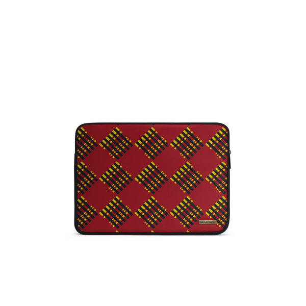 DailyObjects Red Striped Checks Zippered Sleeve For Laptop MacBook 28cm 11 in
