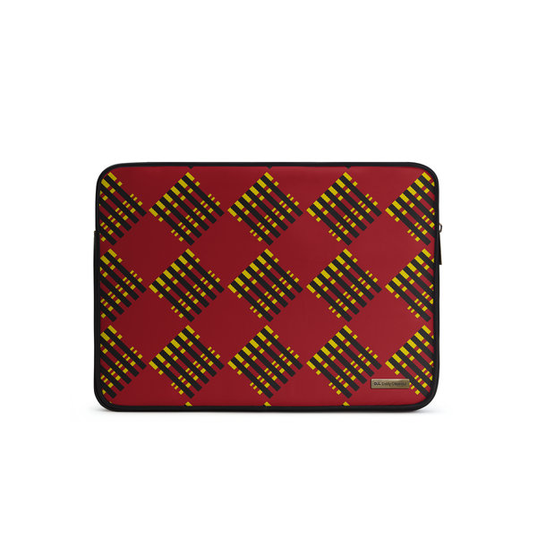 

DailyObjects Red Striped Checks Zippered Sleeve For Laptop/MacBook 38.01cm (15 inch)