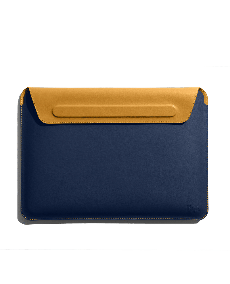 Space Blue-Mustard SnapOn Envelope Sleeve For Macbook Pro 38.01cm (15 inch)