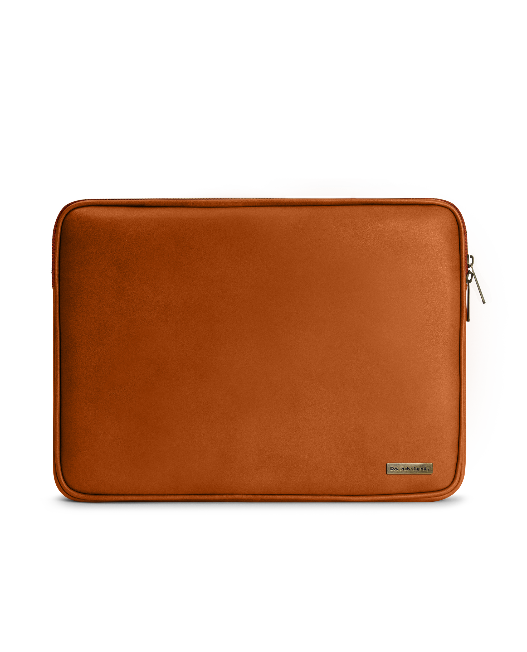DailyObjects Tan Vegan Leather Zippered Sleeve For Laptop